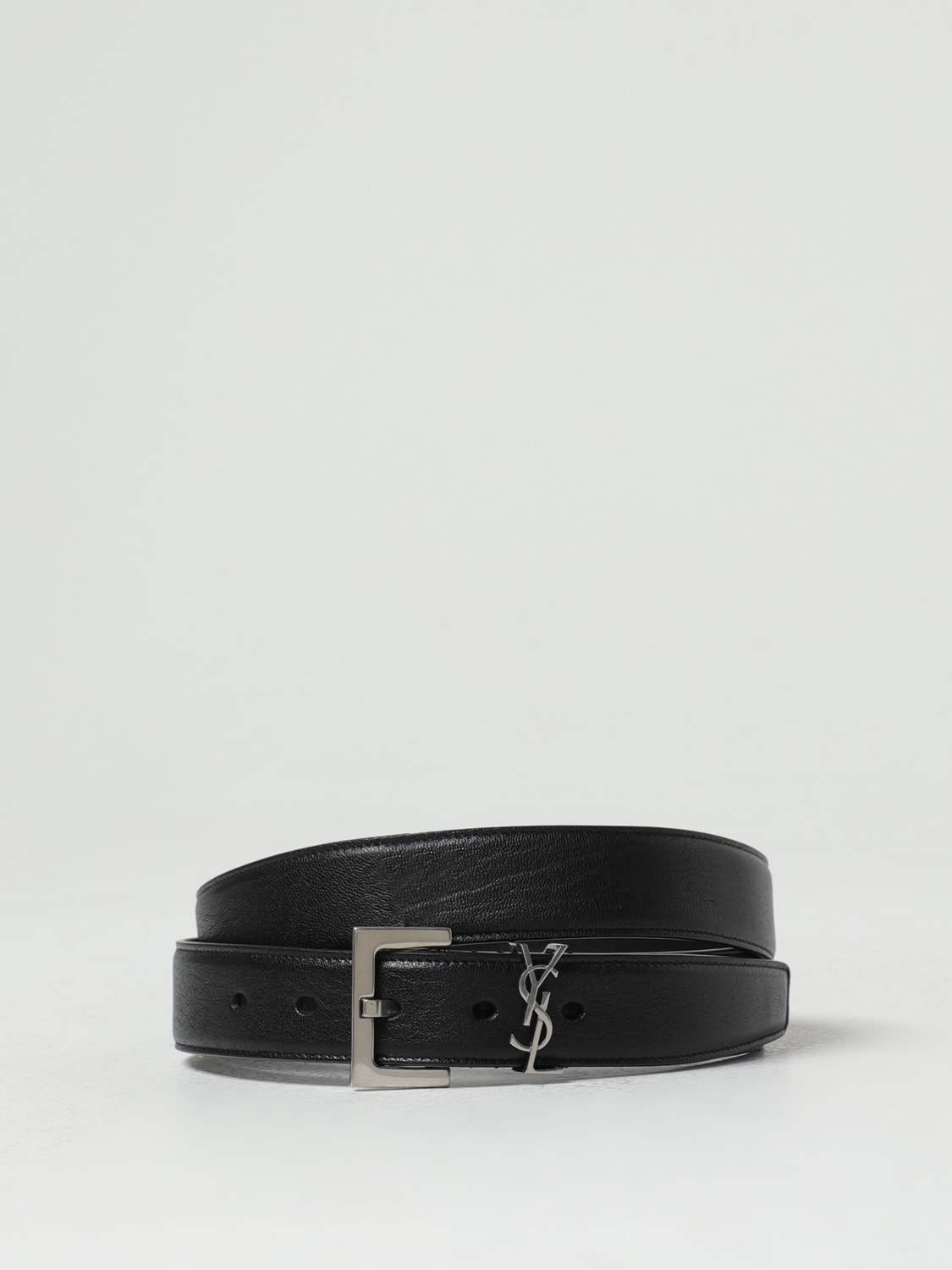SAINT LAURENT BELT: Saint Laurent leather belt, Black - Img 1
