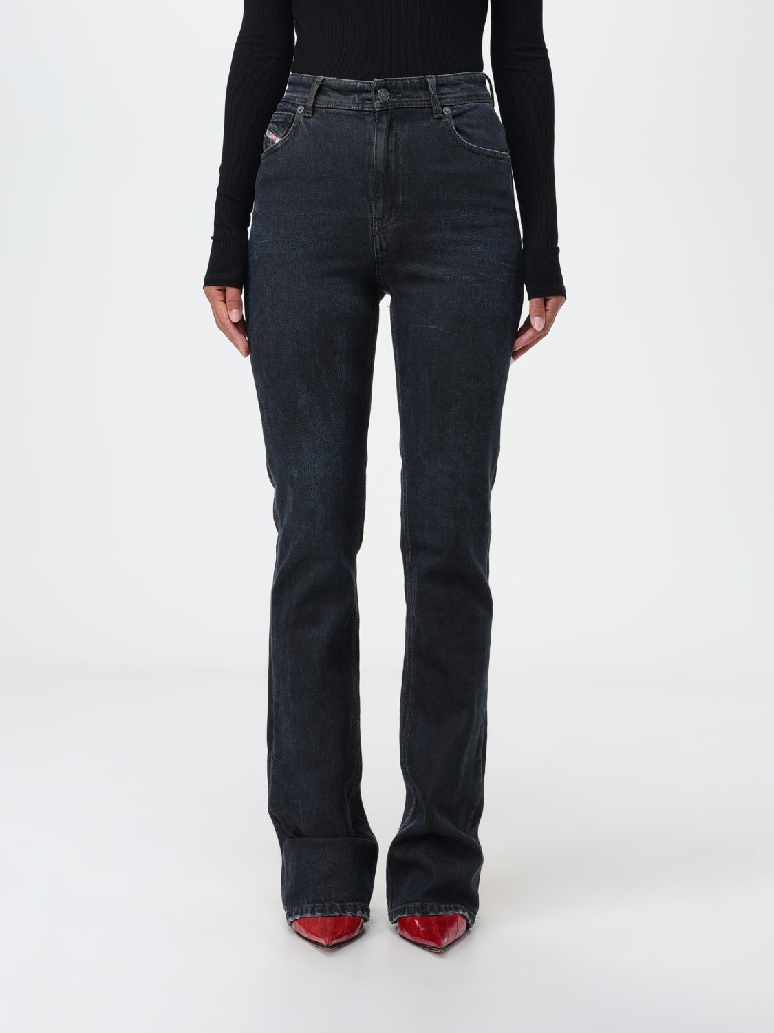 DIESEL JEANS: Diesel denim jeans, Black - Img 1