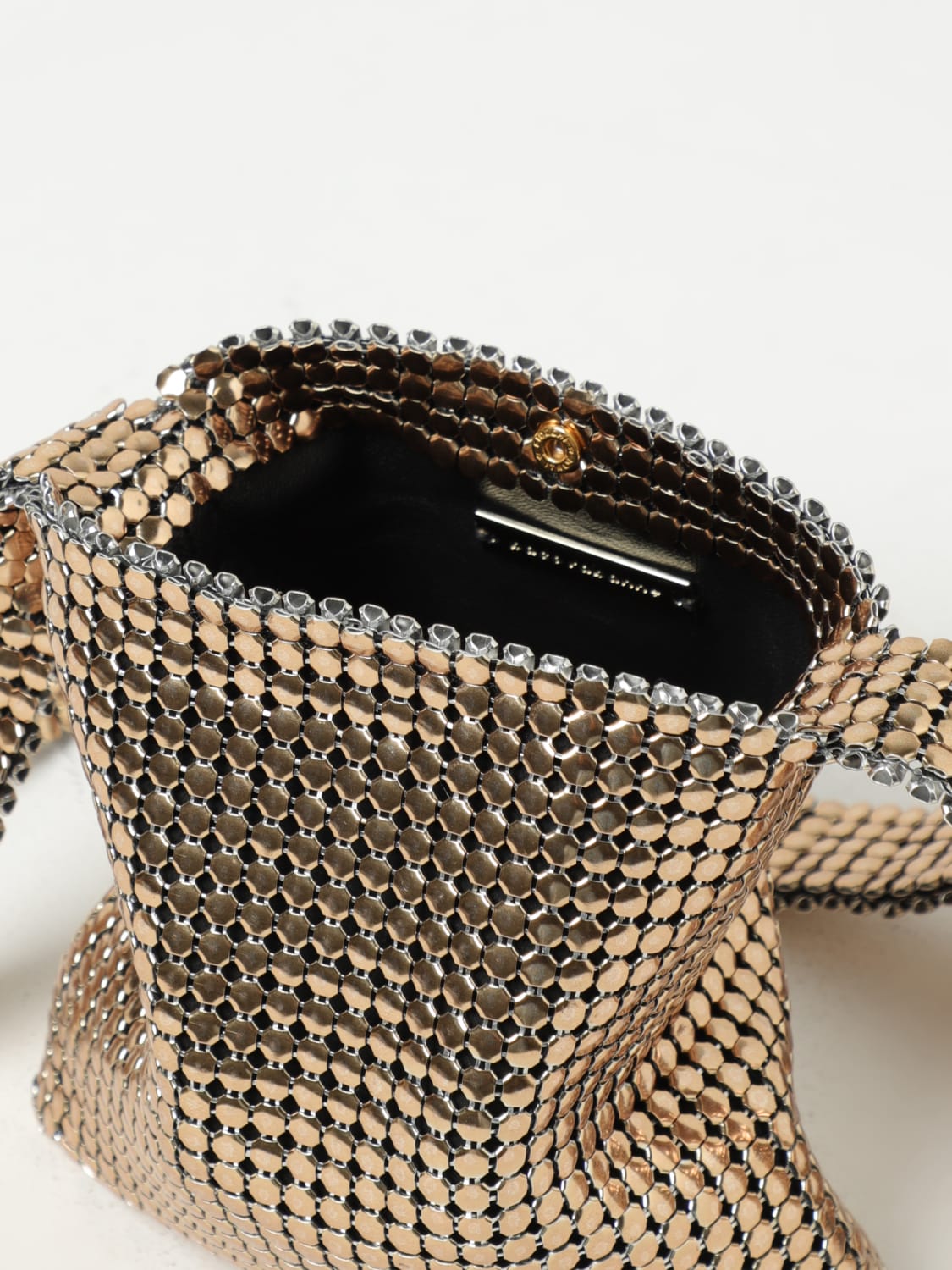 RABANNE MINI BAG: Shoulder bag woman Rabanne, Gold - Img 4
