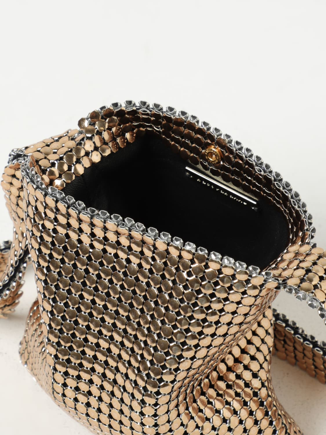 RABANNE MINI BAG: Shoulder bag woman Rabanne, Gold - Img 4