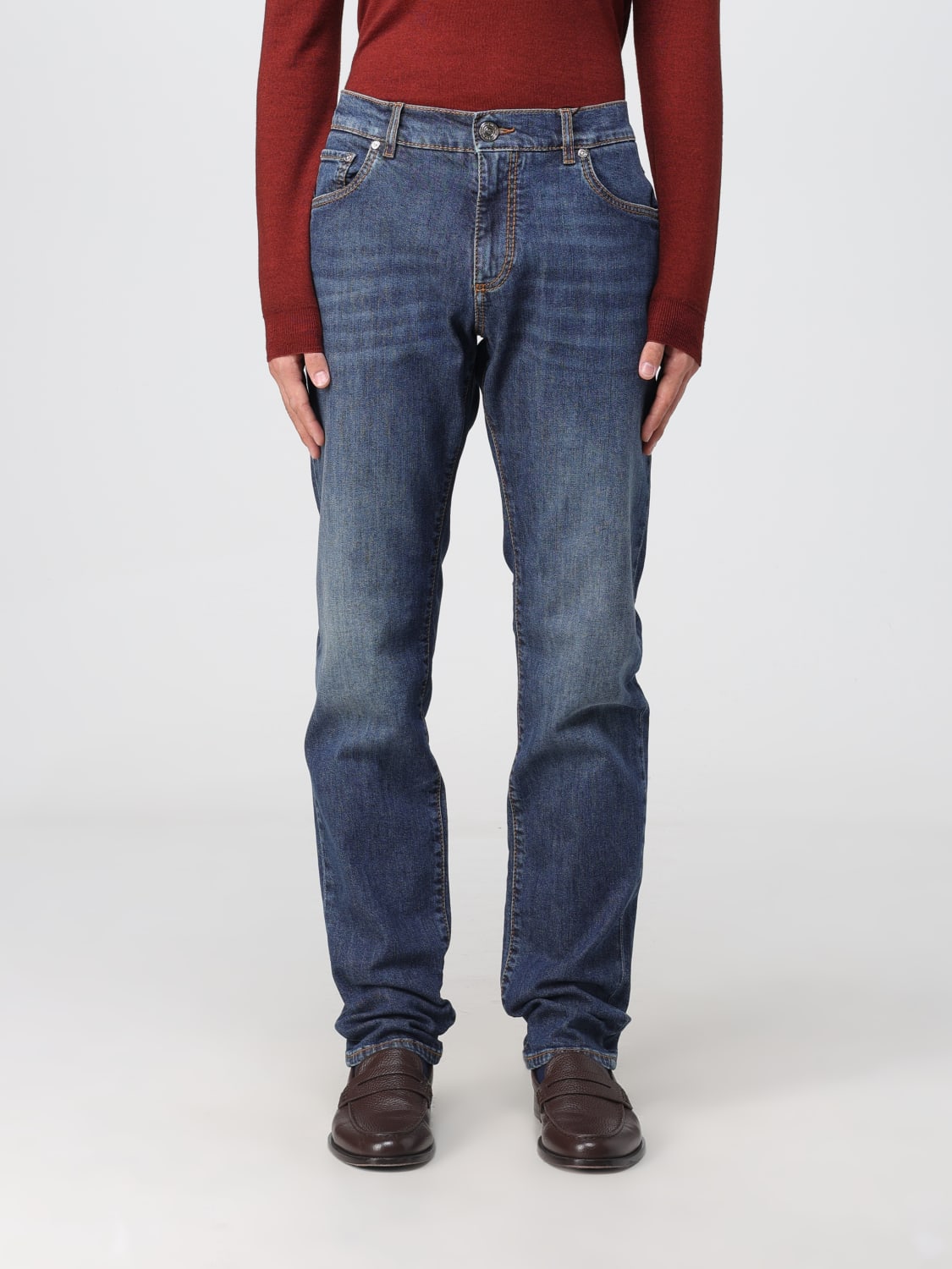 ETRO JEANS: Etro jeans in stretch cotton denim, Navy - Img 1