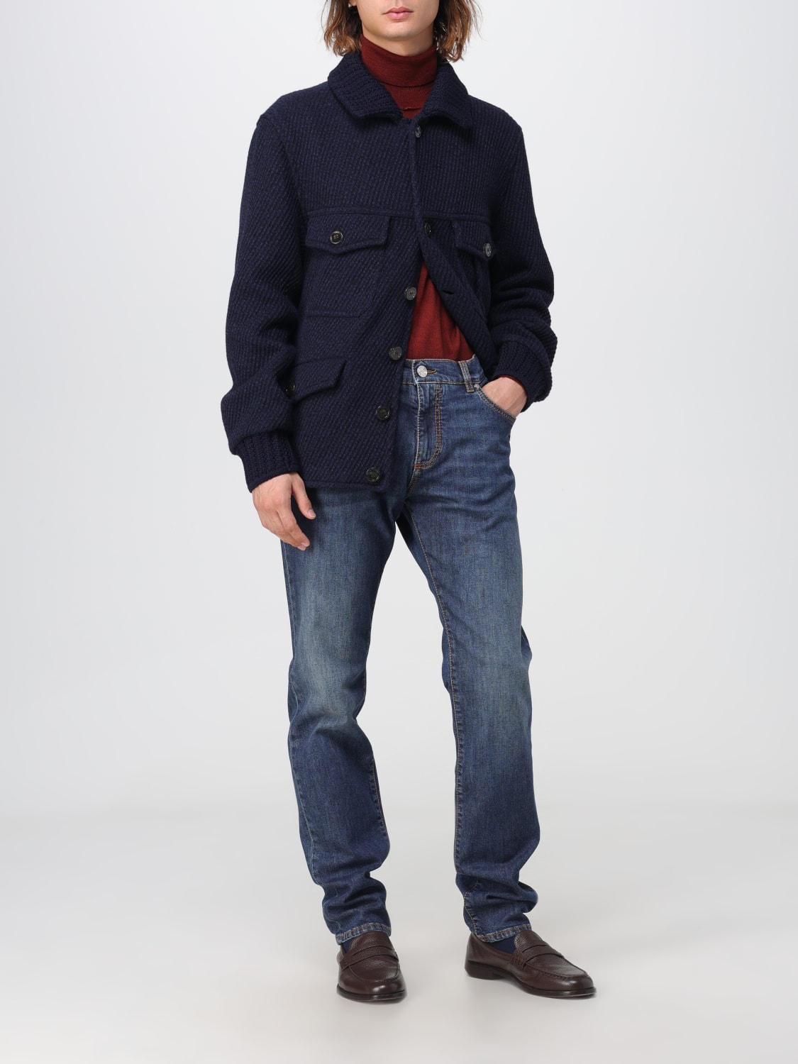 ETRO JEANS: Etro jeans in stretch cotton denim, Navy - Img 2