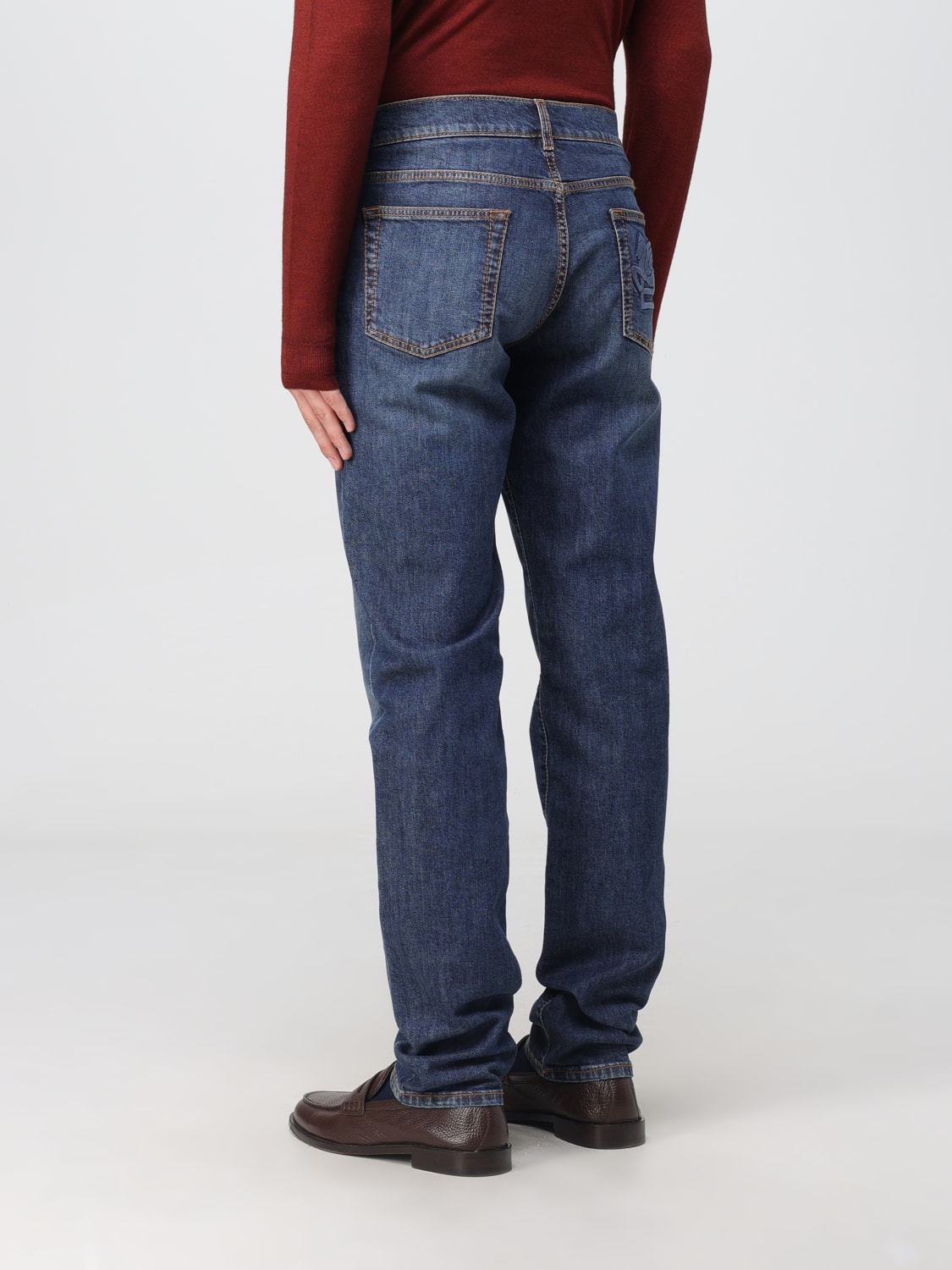 ETRO JEANS: Etro jeans in stretch cotton denim, Navy - Img 3