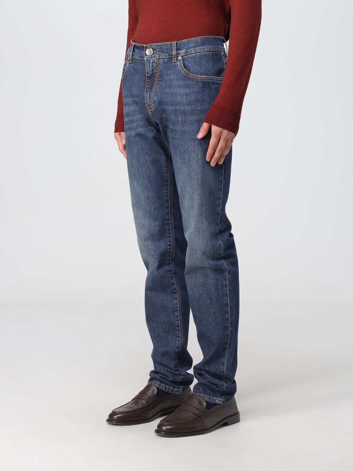 ETRO JEANS: Etro jeans in stretch cotton denim, Navy - Img 4