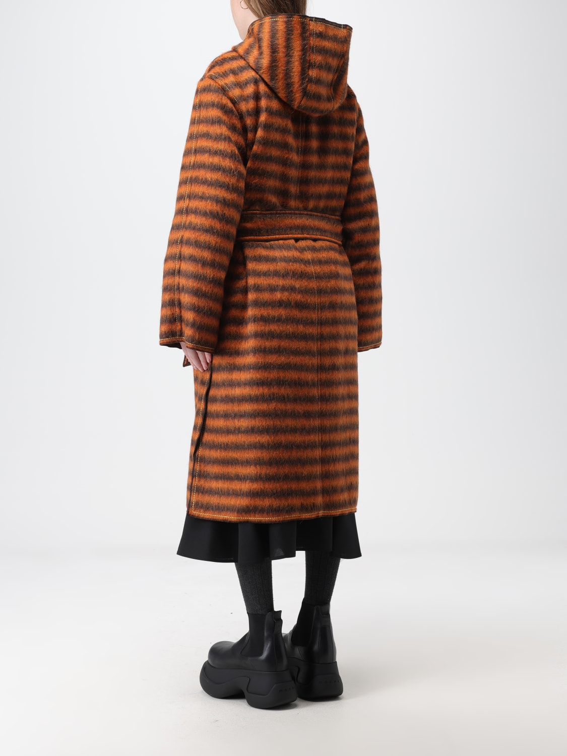 MARNI COAT: Marni coat in wool blend, Black - Img 3