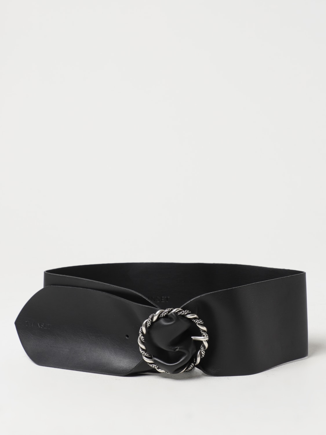 TWINSET BELT: Twinset belt in synthetic nappa, Black - Img 1