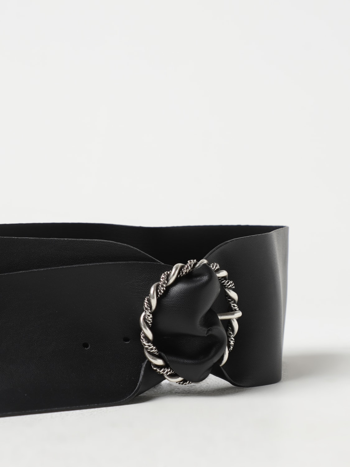 TWINSET BELT: Twinset belt in synthetic nappa, Black - Img 2