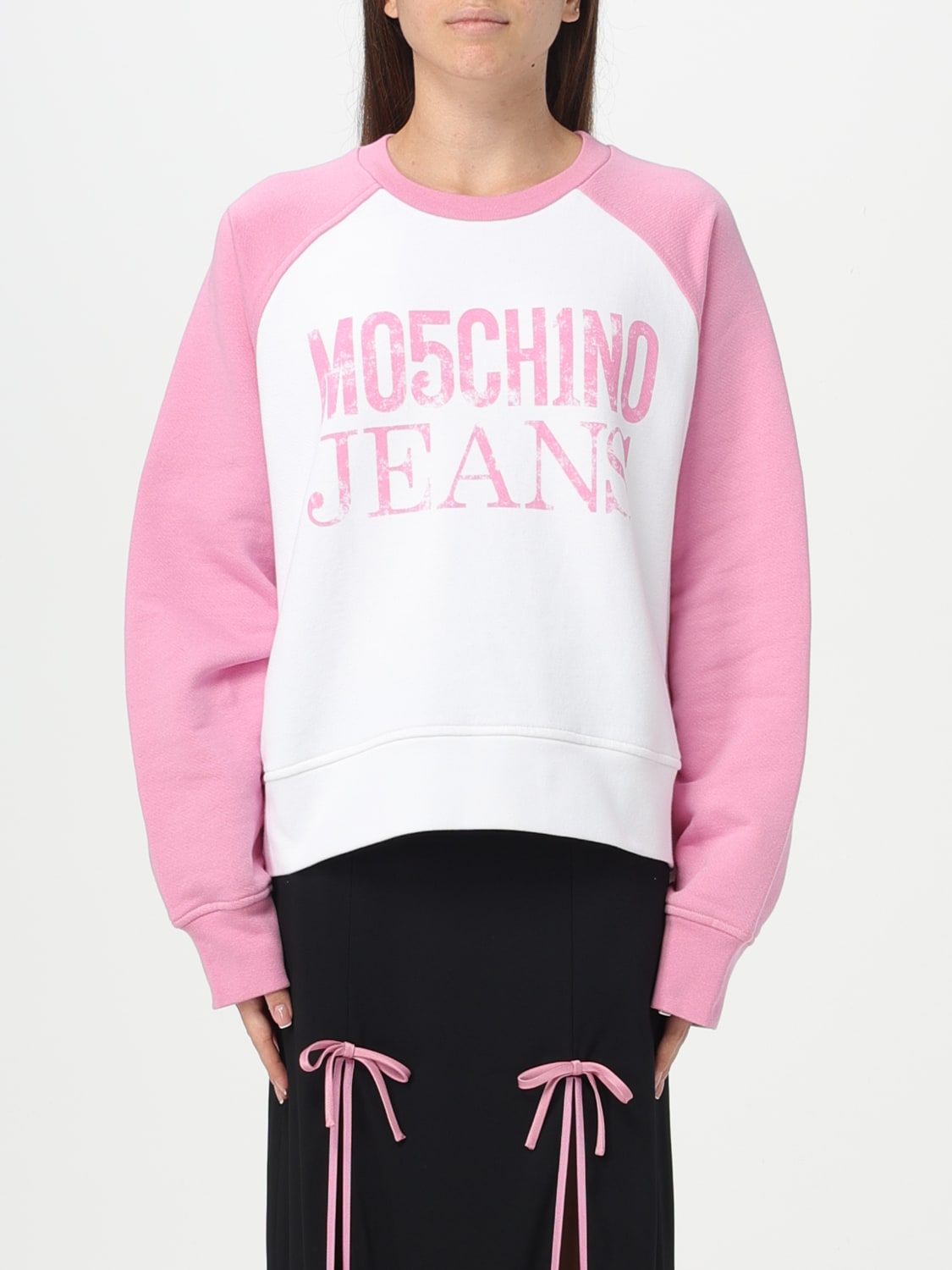 MOSCHINO JEANS SWEATER: Sweater woman Moschino Jeans, White - Img 1