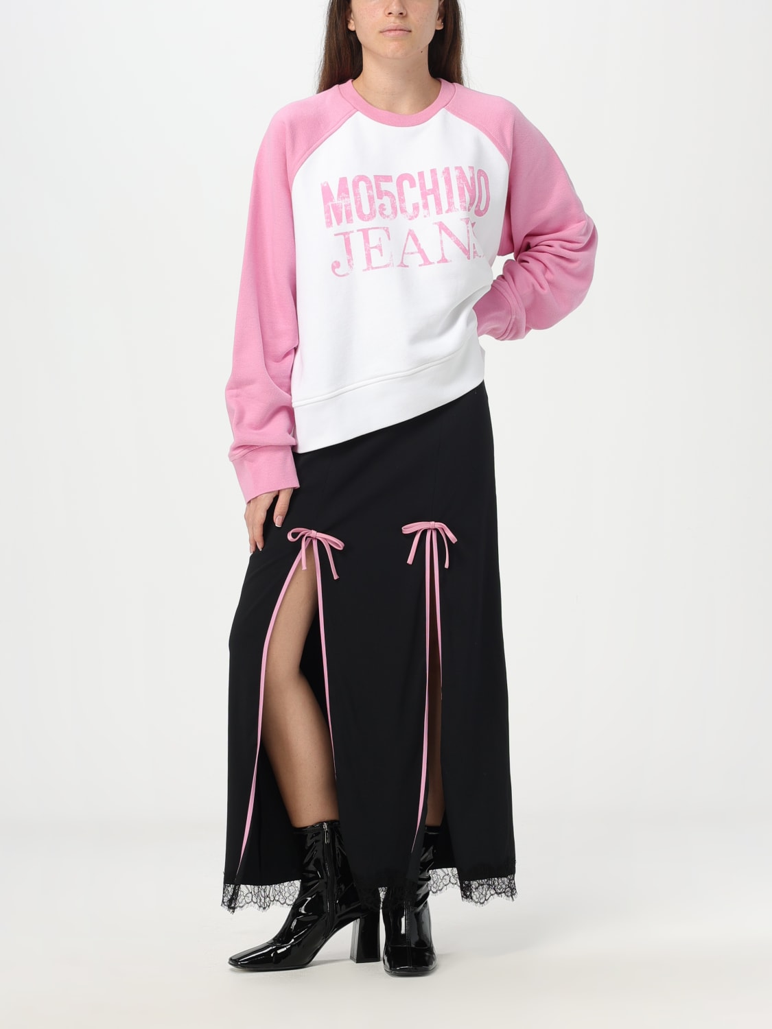 MOSCHINO JEANS SWEATER: Sweater woman Moschino Jeans, White - Img 2