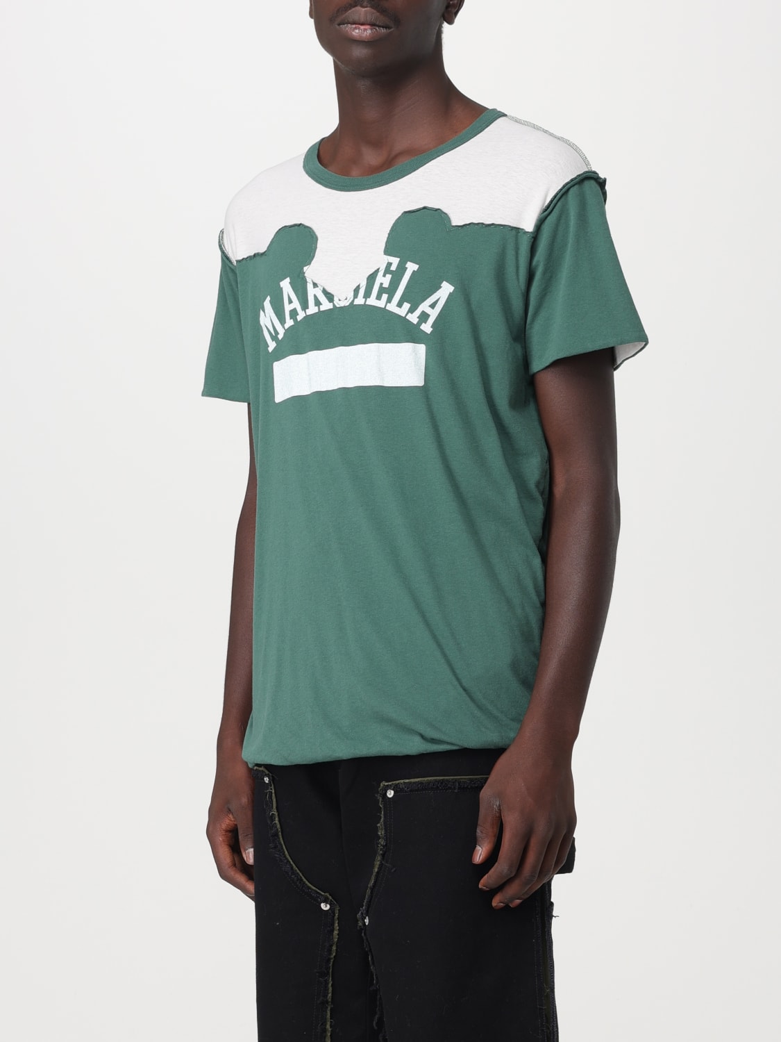 MAISON MARGIELA T-SHIRT: Maison Margiela cotton t-shirt, Green - Img 4