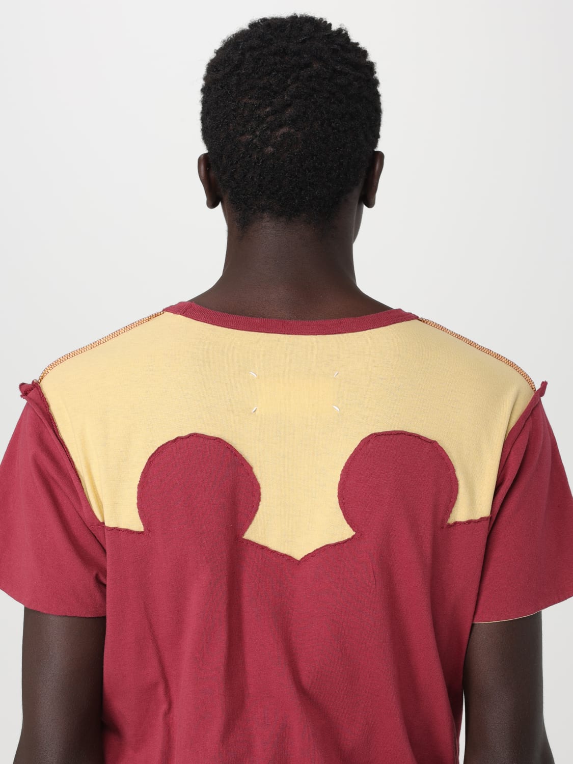 MAISON MARGIELA T-SHIRT: Maison Margiela cotton t-shirt, Burgundy - Img 5