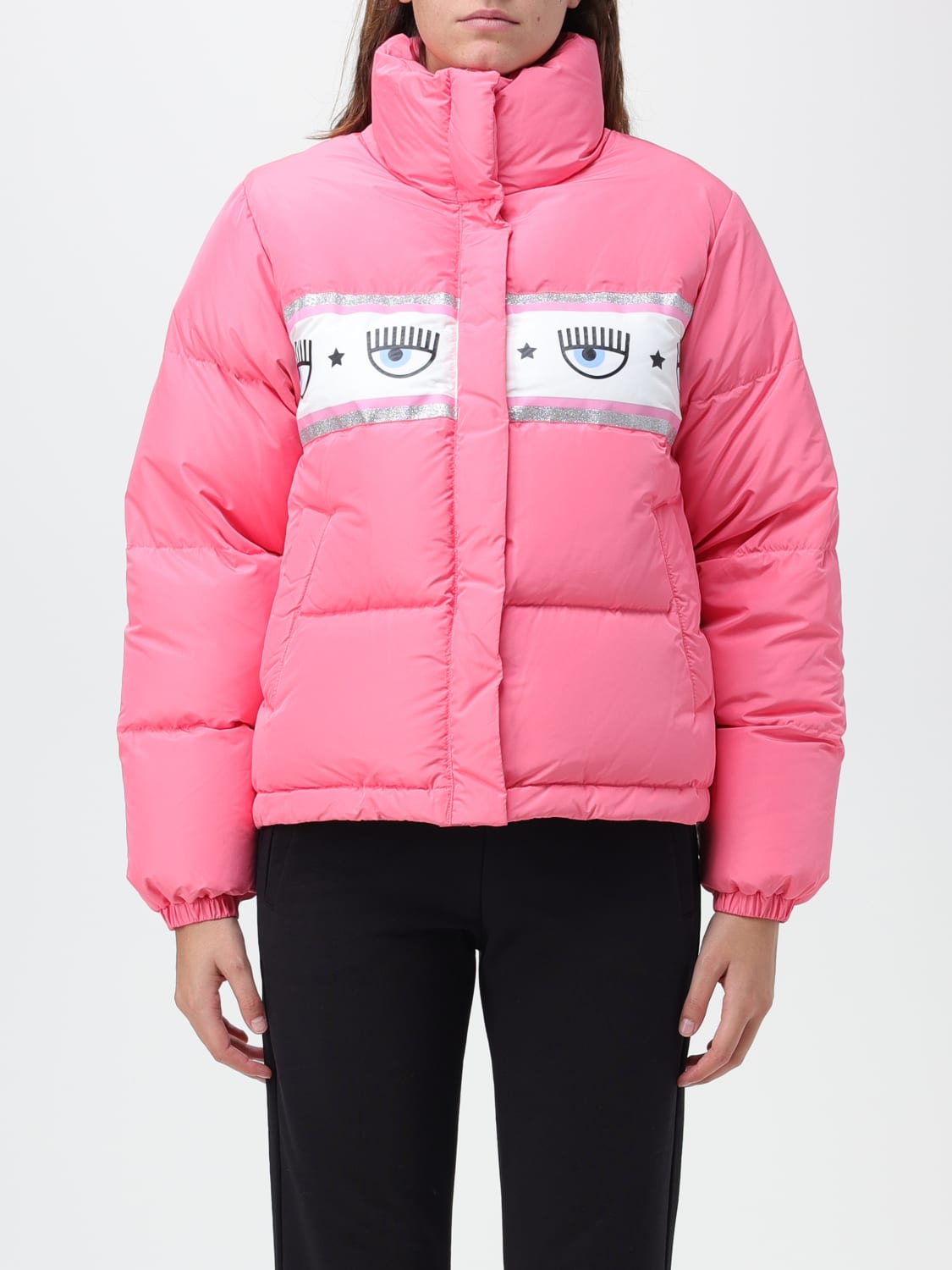 CHIARA FERRAGNI: Jacket woman - Pink | Chiara Ferragni jacket 75CBU480CQD28  online at GIGLIO.COM