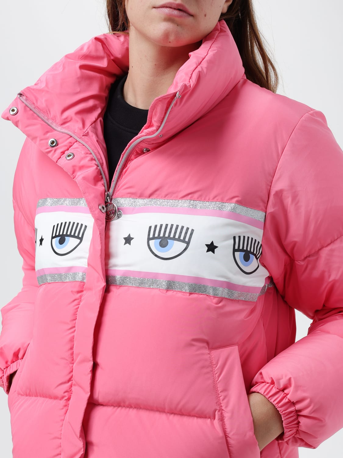 CHIARA FERRAGNI: Jacket woman - Pink | Chiara Ferragni jacket 75CBU480CQD28  online at GIGLIO.COM