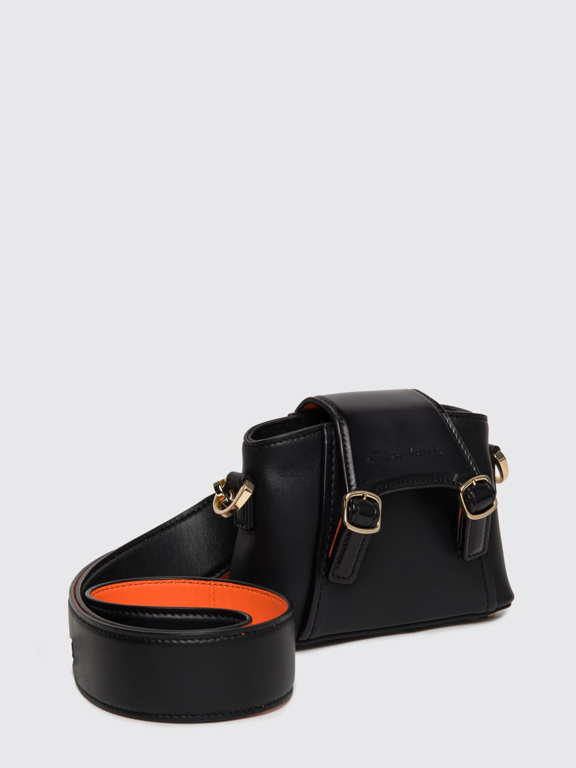 SANTONI MINI BAG: Shoulder bag woman Santoni, Black - Img 2