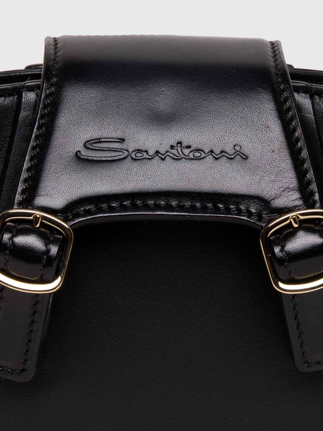 SANTONI MINI BAG: Shoulder bag woman Santoni, Black - Img 3