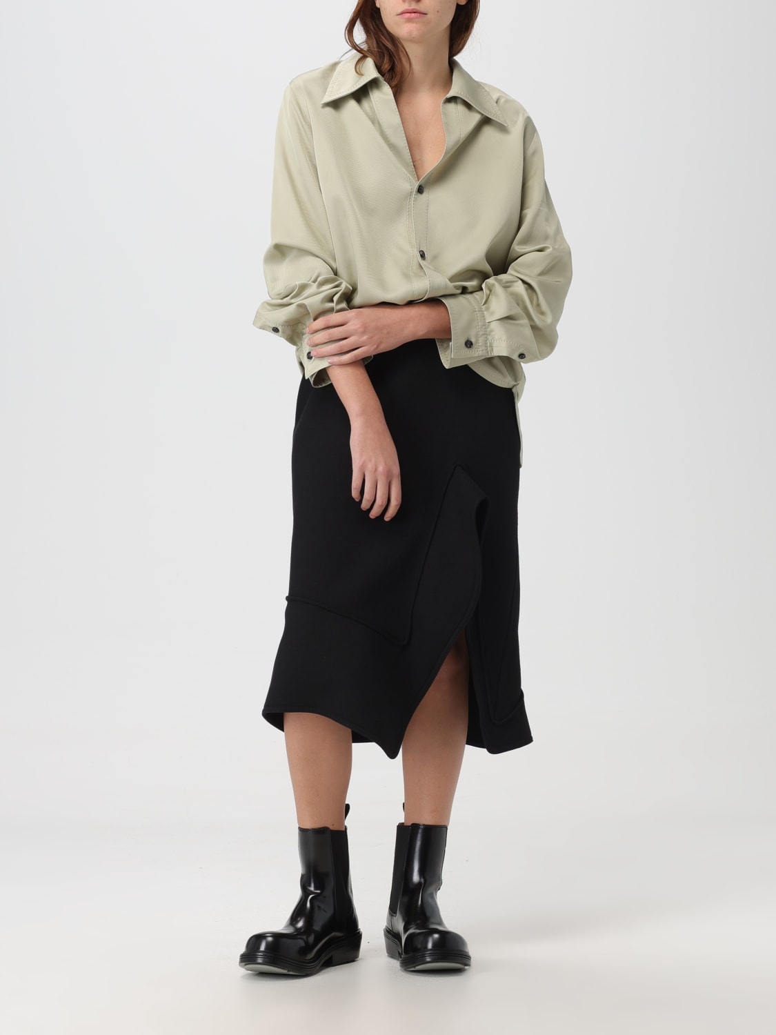 BOTTEGA VENETA HEMDBLUSE: Hemdbluse damen Bottega Veneta, Grau - Img 2