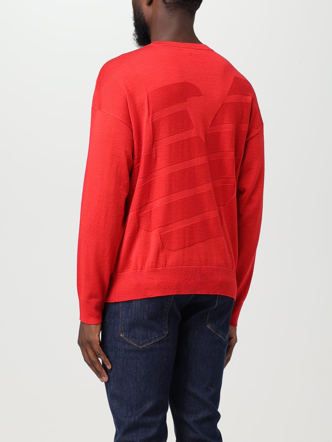 Red armani jumper on sale
