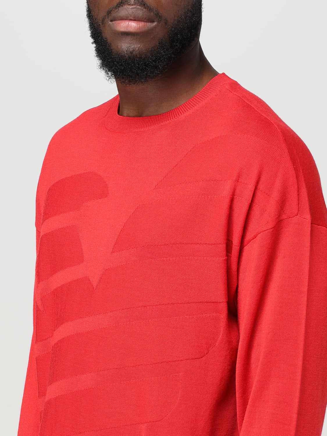 Emporio Armani Outlet Sweater men Red Emporio Armani sweater 3R1MXL1MEWZ online at GIGLIO.COM