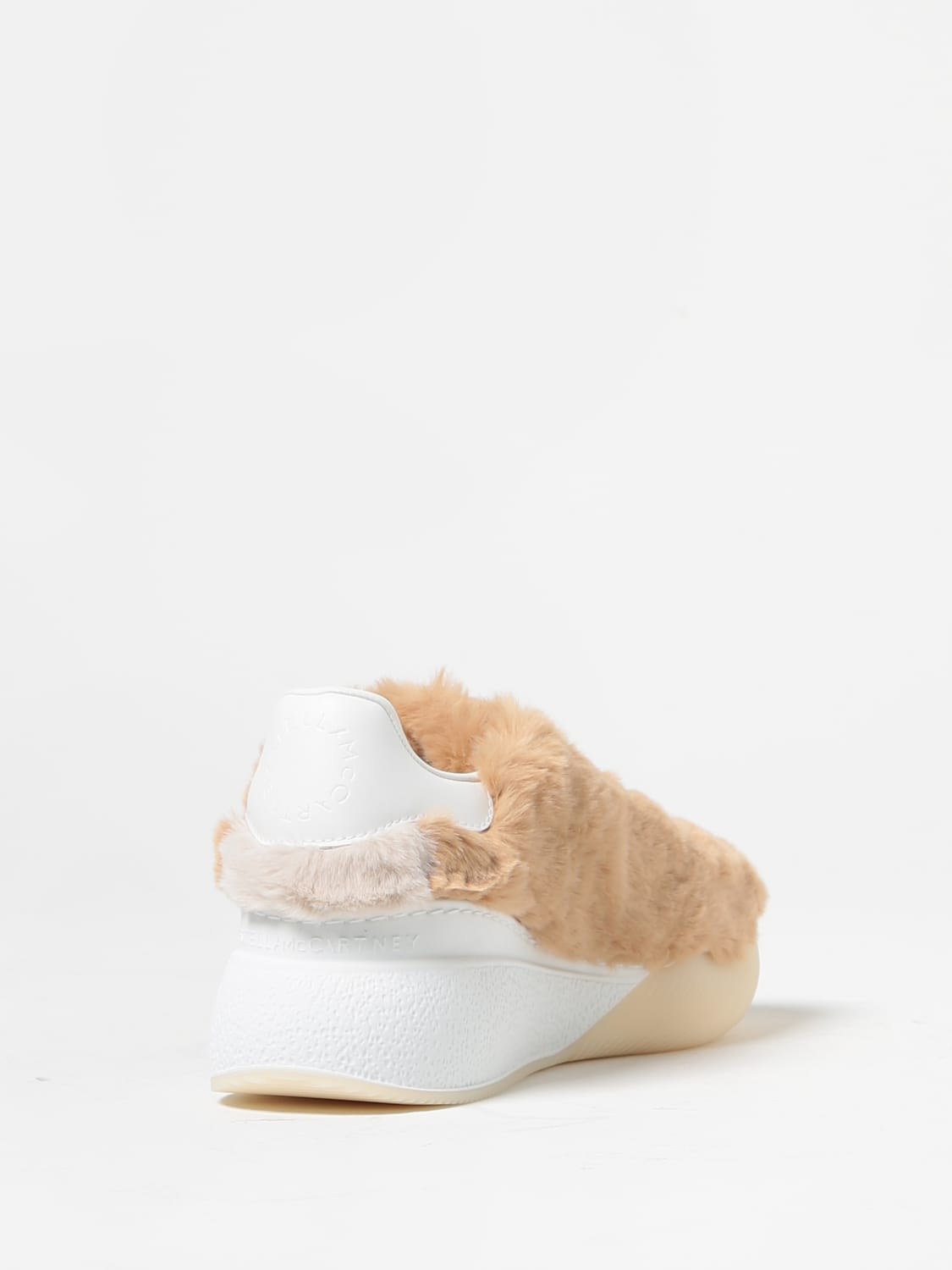 STELLA MCCARTNEY SNEAKERS: Sneakers Loop Stella McCartney in pelliccia sintetica riciclata, Beige - Img 3