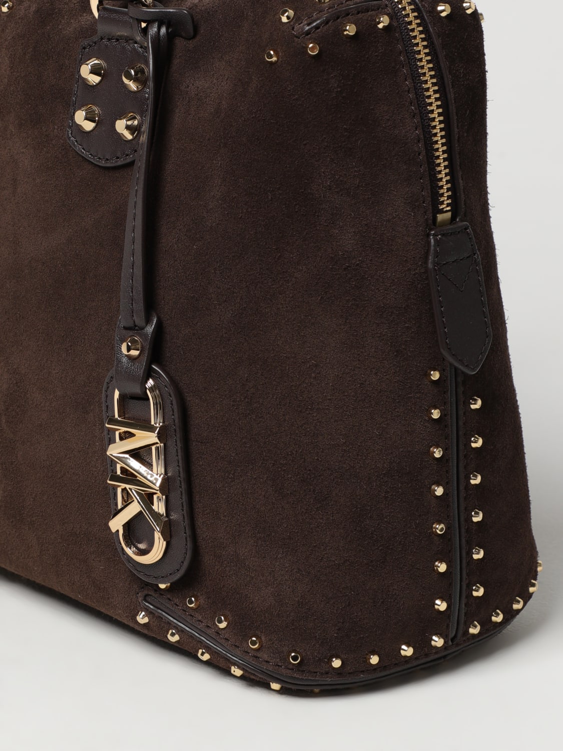 Michael Michael Kors Outlet Astor bag in leather with studs Brown Michael Michael Kors tote bags 30F3GATE3S online at GIGLIO.COM