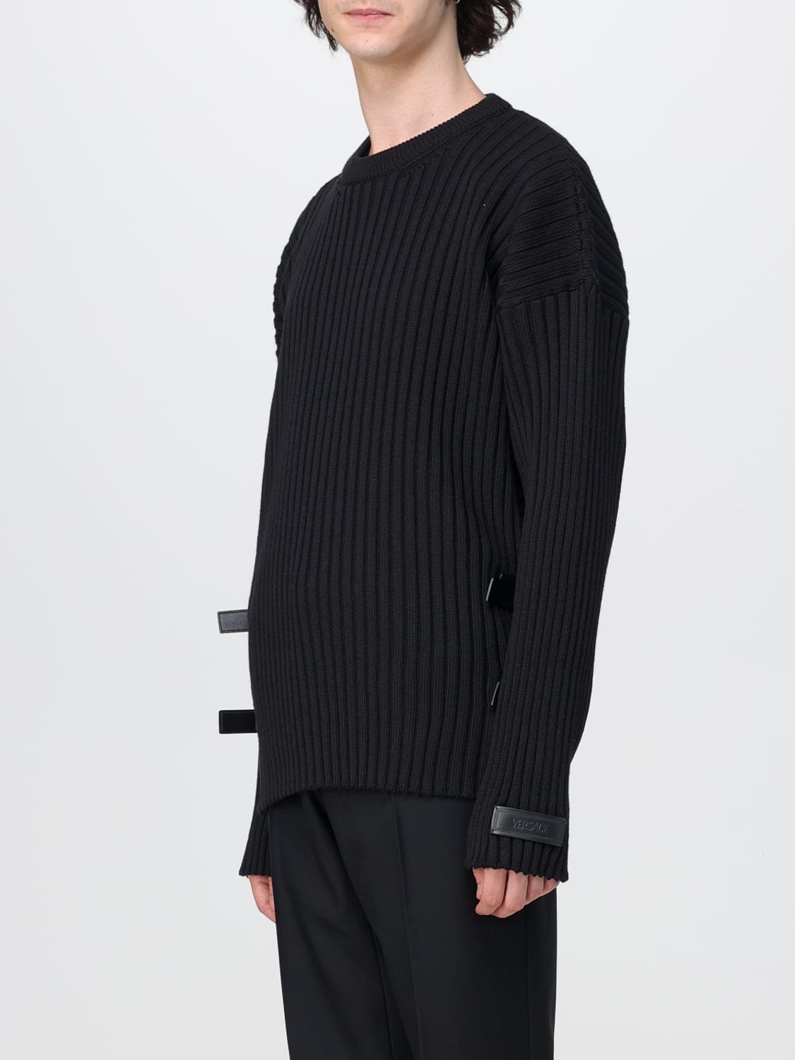 VERSACE SWEATER: Versace sweater in wool, Black - Img 4