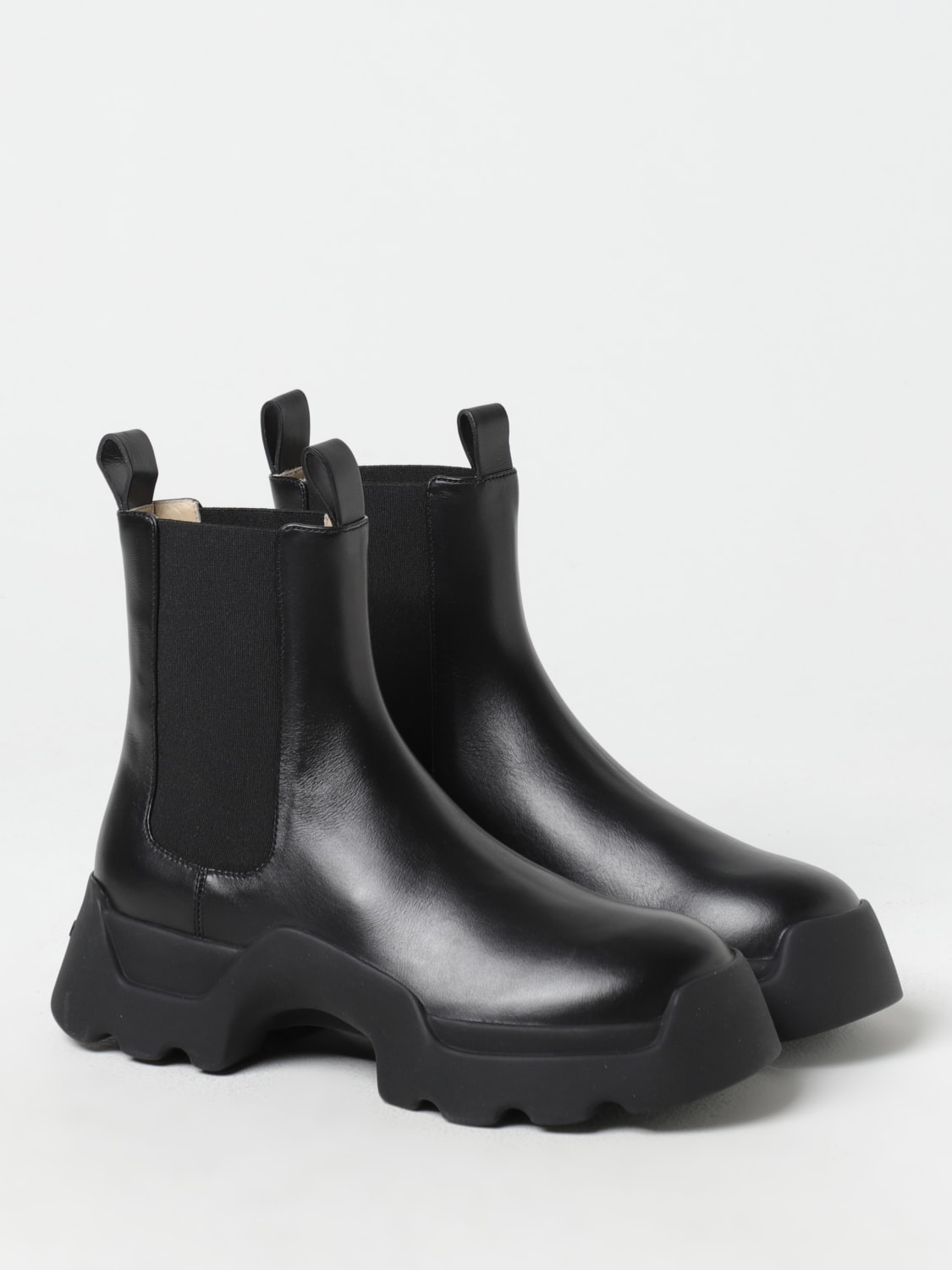 PROENZA SCHOULER FLAT ANKLE BOOTS: Proenza Schouler leather ankle boots, Black - Img 2