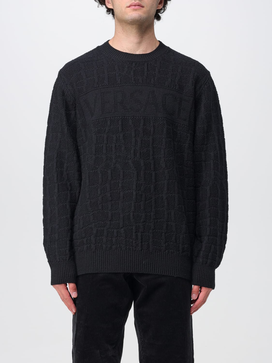 VERSACE Pull homme Noir Pull Versace 10122251A08653 en ligne sur GIGLIO.COM