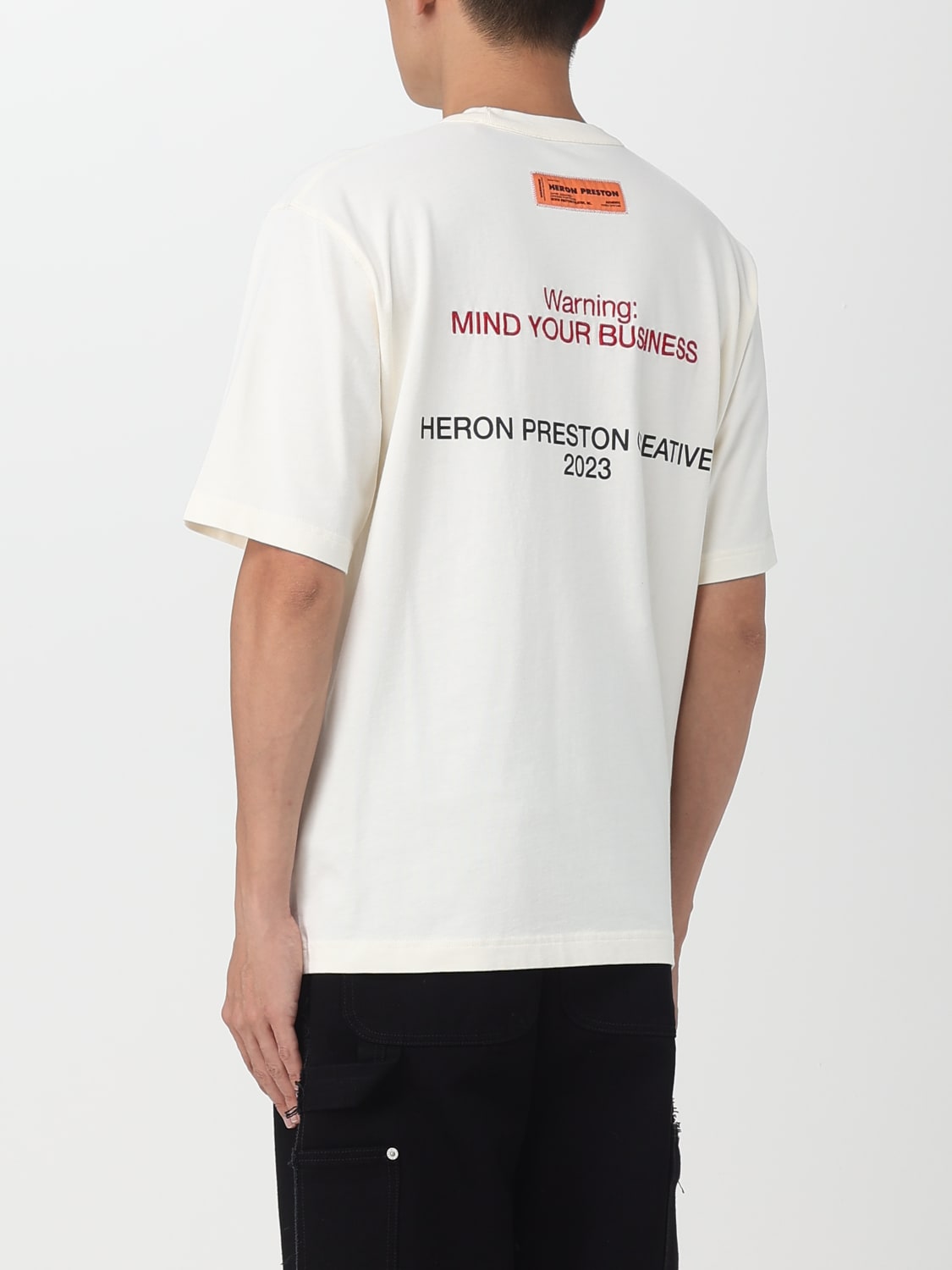 HERON PRESTON Camiseta hombre Blanco Camiseta Heron Preston HMAA032F23JER010 en linea en GIGLIO.COM