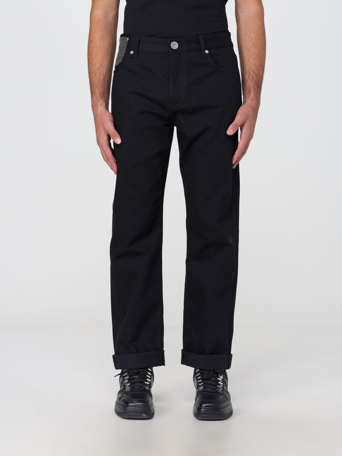 BALMAIN JEANS: Balmain denim jeans, Black - Img 1