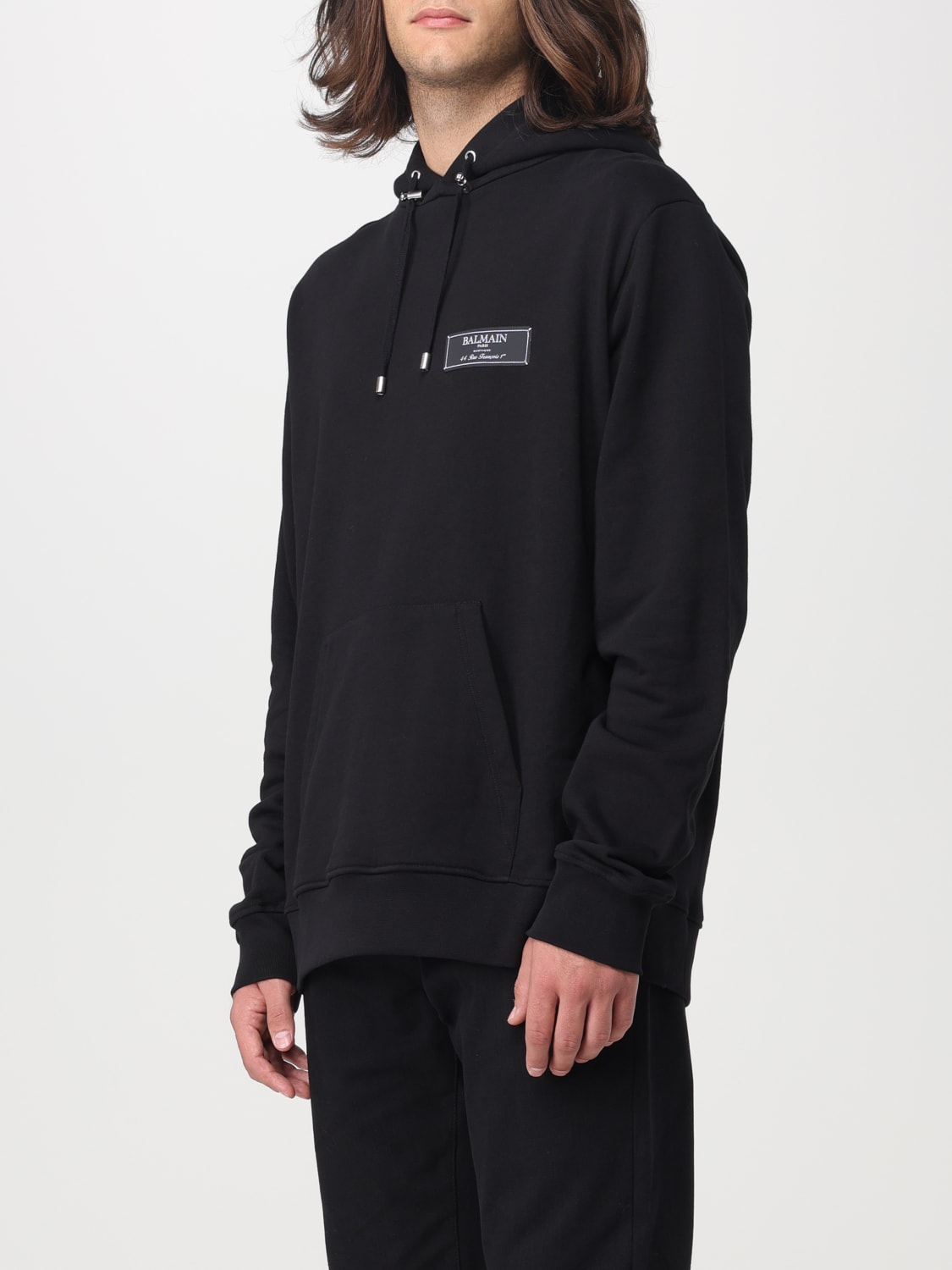 BALMAIN SWEATSHIRT: Balmain cotton sweatshirt, Black - Img 4