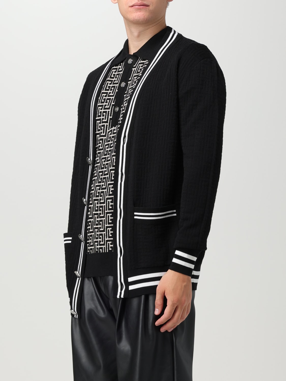 BALMAIN PULLOVER: Pullover herren Balmain, Schwarz - Img 4