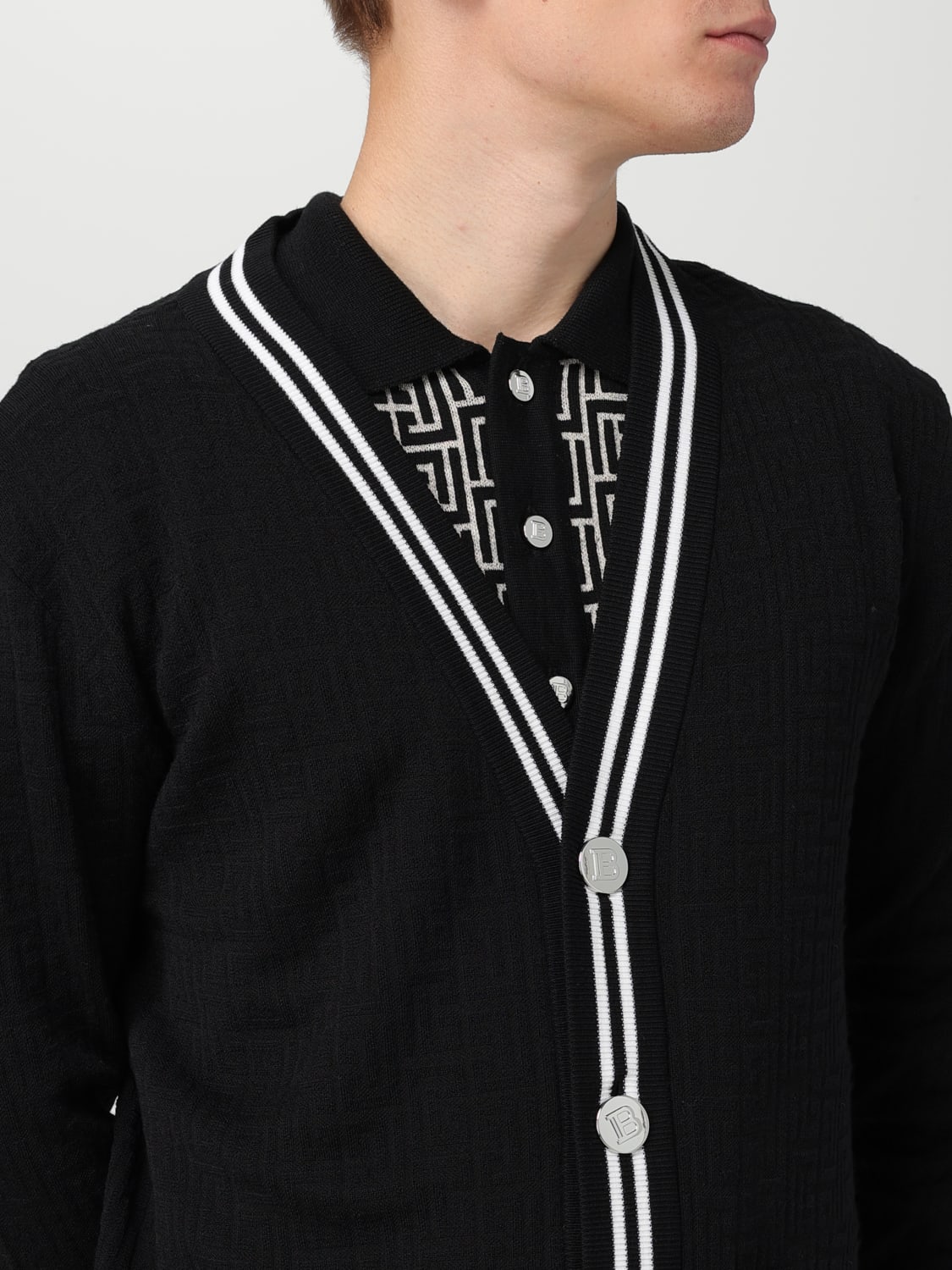 BALMAIN PULLOVER: Pullover herren Balmain, Schwarz - Img 5