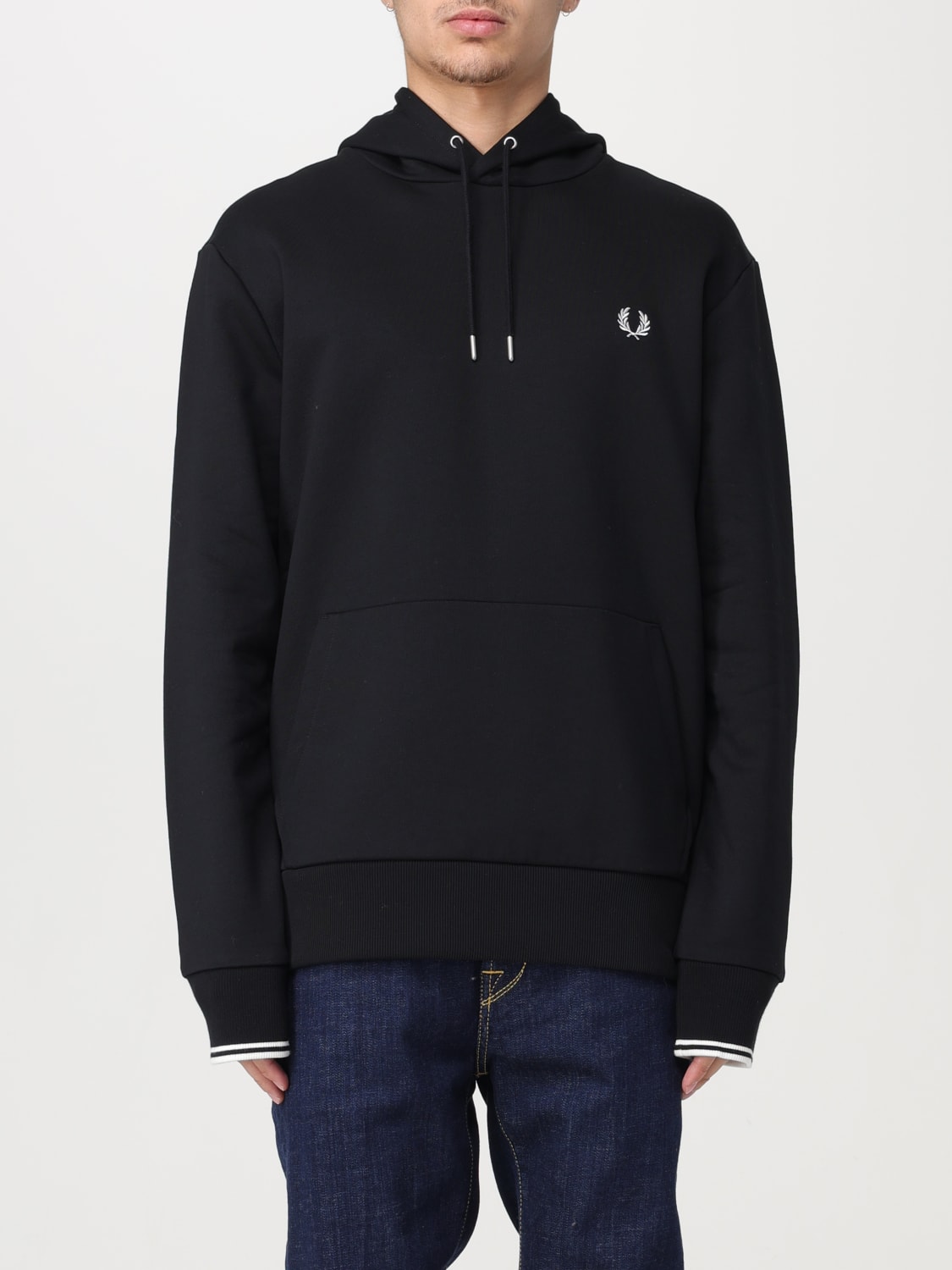 FRED PERRY SWEATSHIRT: Sweater men Fred Perry, Black - Img 1