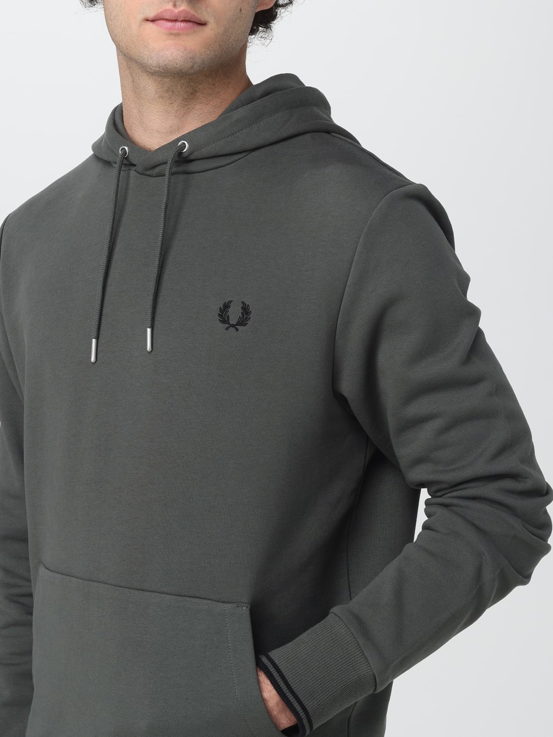 FRED PERRY SWEATSHIRT: Sweater men Fred Perry, Green - Img 3