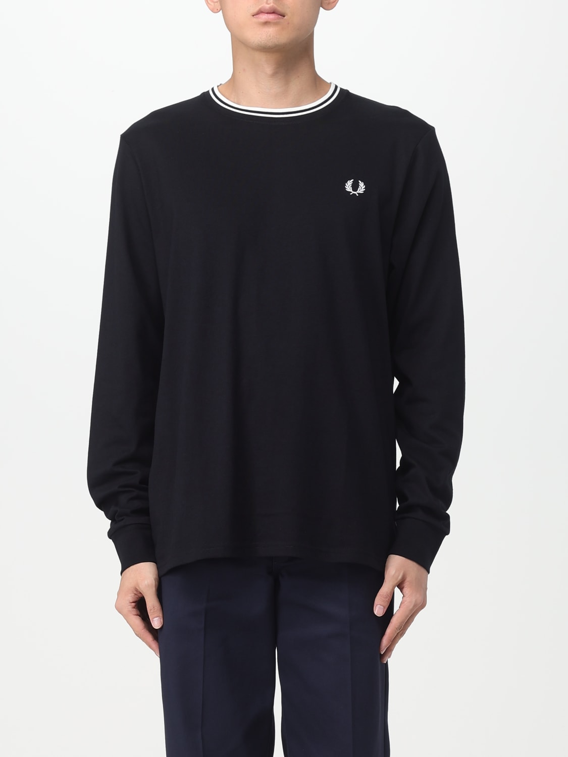 Giglio T-shirt Fred Perry in jersey di cotone con ricamo