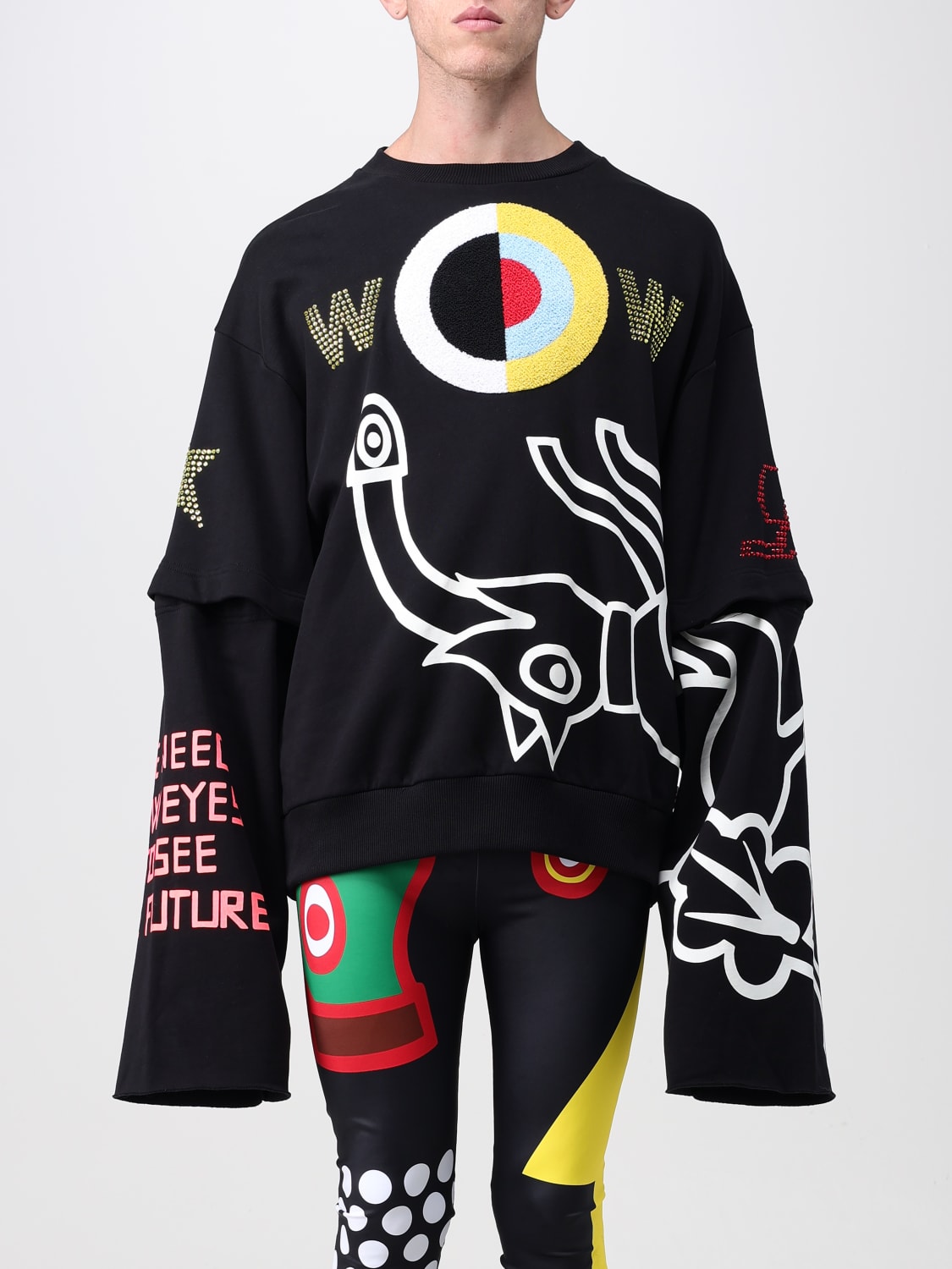 WALTER VAN BEIRENDONCK：スウェットシャツ メンズ - ブラック ...