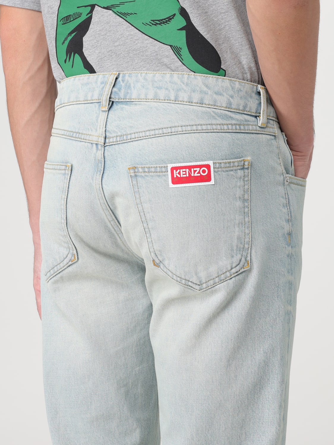 KENZO JEANS: Jeans homme Kenzo, Gris - Img 5