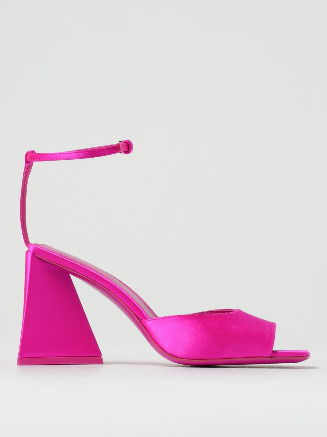 THE ATTICO HEELED SANDALS: The Attico Piper sandals in satin, Fuchsia - Img 1