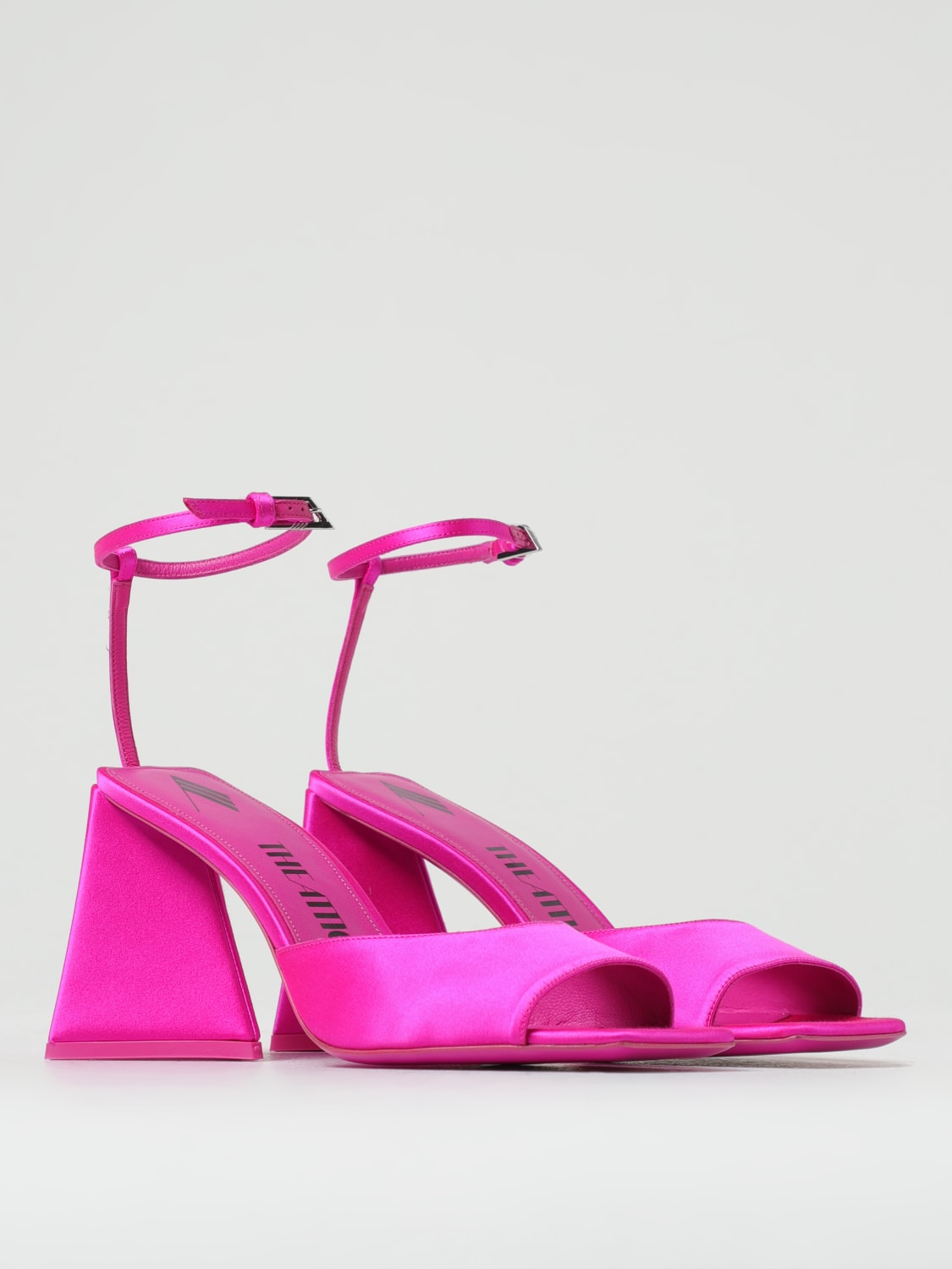 THE ATTICO HEELED SANDALS: The Attico Piper sandals in satin, Fuchsia - Img 2