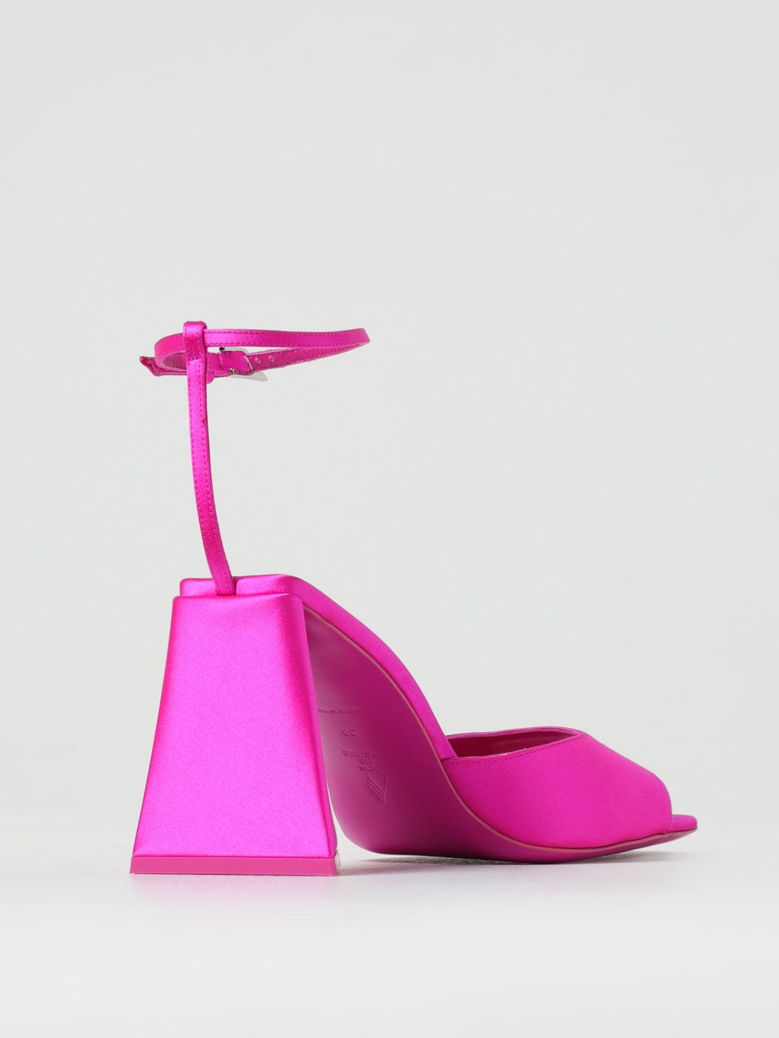 THE ATTICO HEELED SANDALS: The Attico Piper sandals in satin, Fuchsia - Img 3