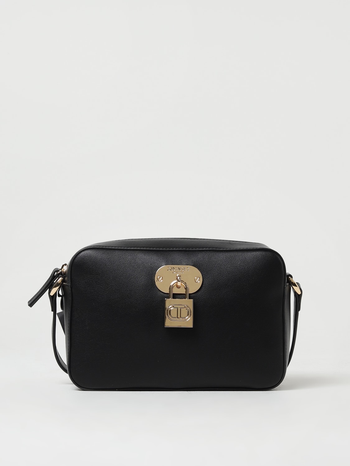 TWINSET BORSA MINI: Borsa Twinset in pelle sintetica con charm, Nero - Img 1