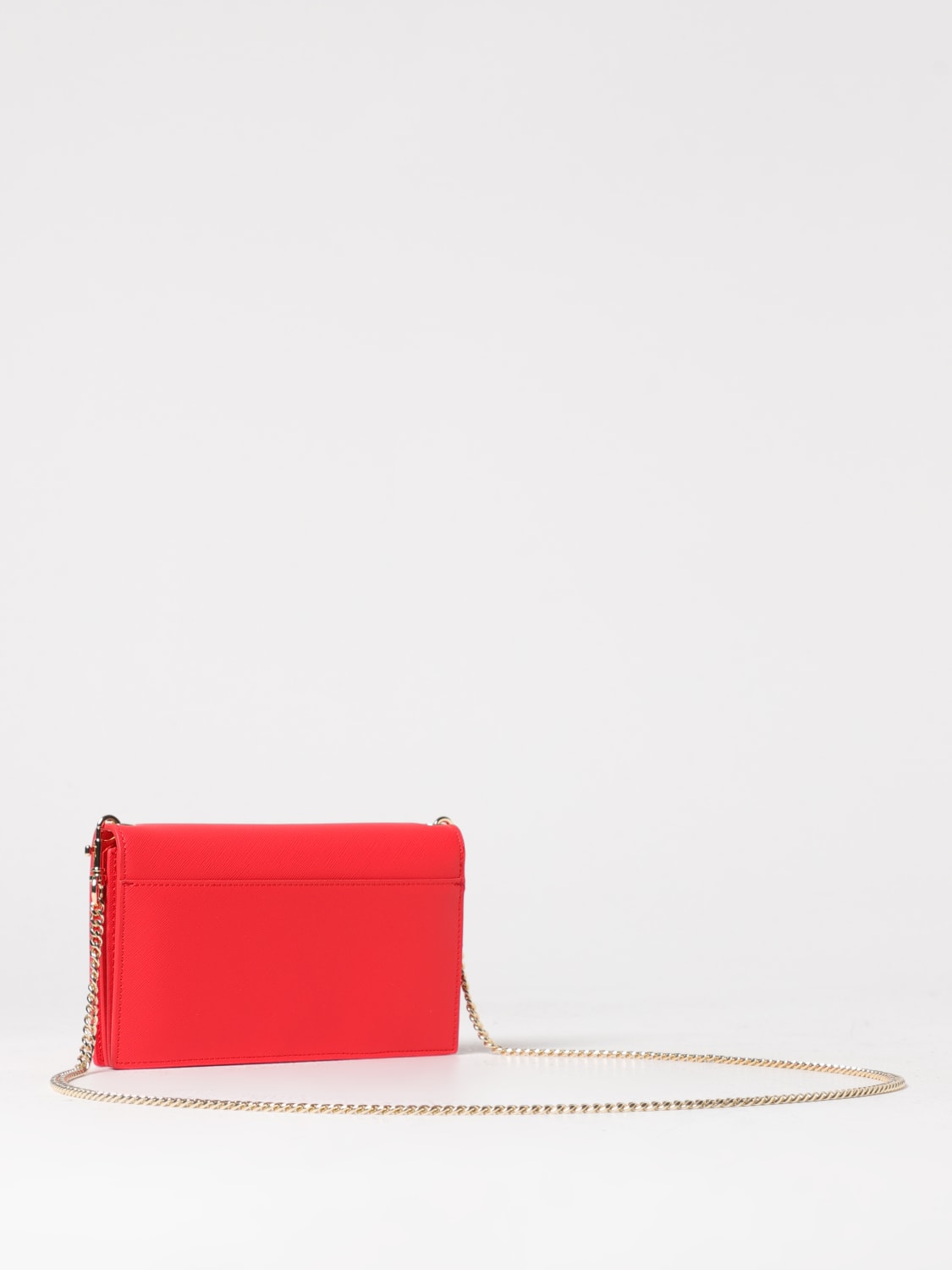 VERSACE JEANS COUTURE MINI BAG: Versace Jeans Couture mini wallet bag in saffiano synthetic leather, Red - Img 2