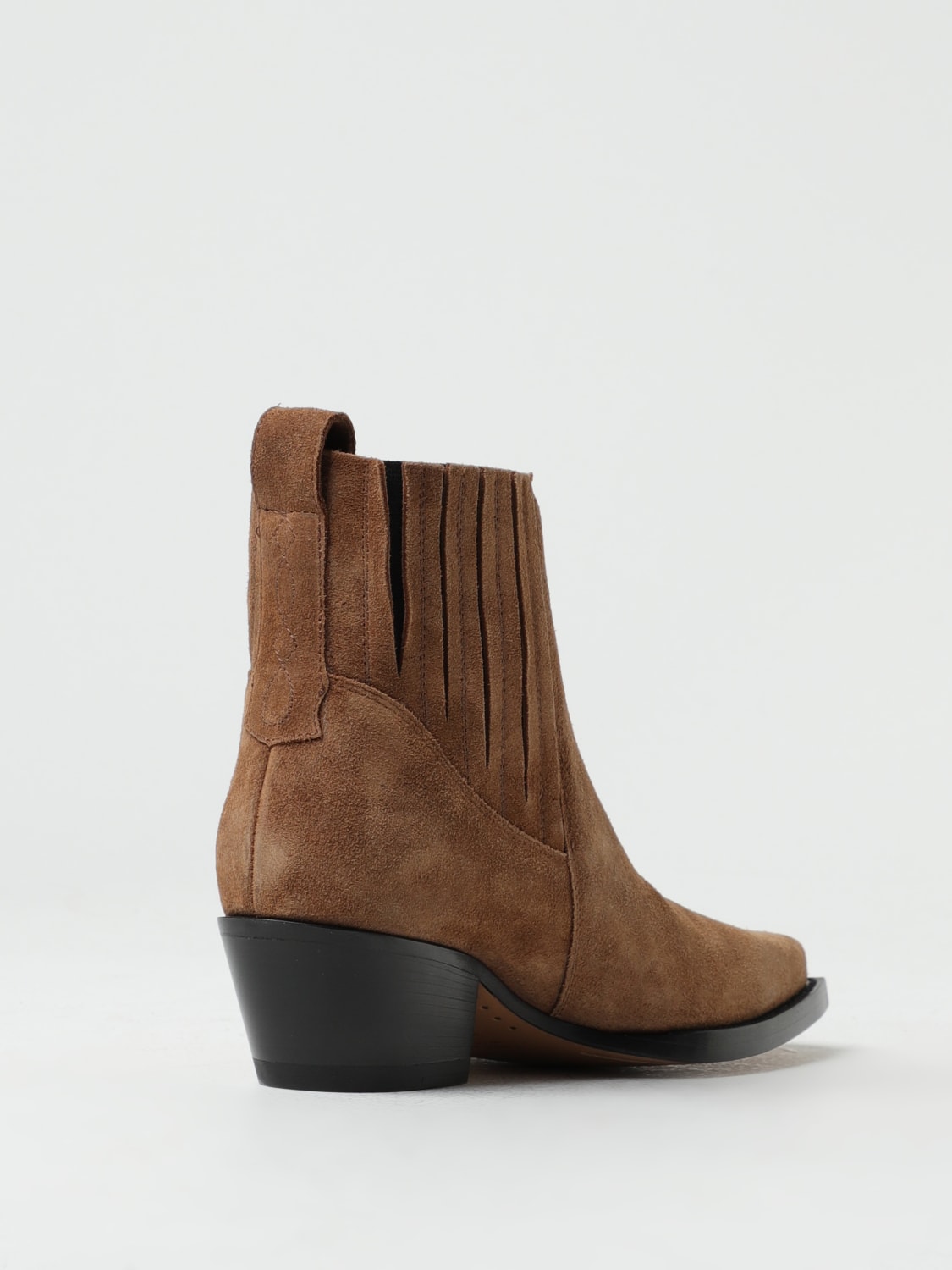 BUTTERO FLAT ANKLE BOOTS: Shoes woman Buttero, Sand - Img 3