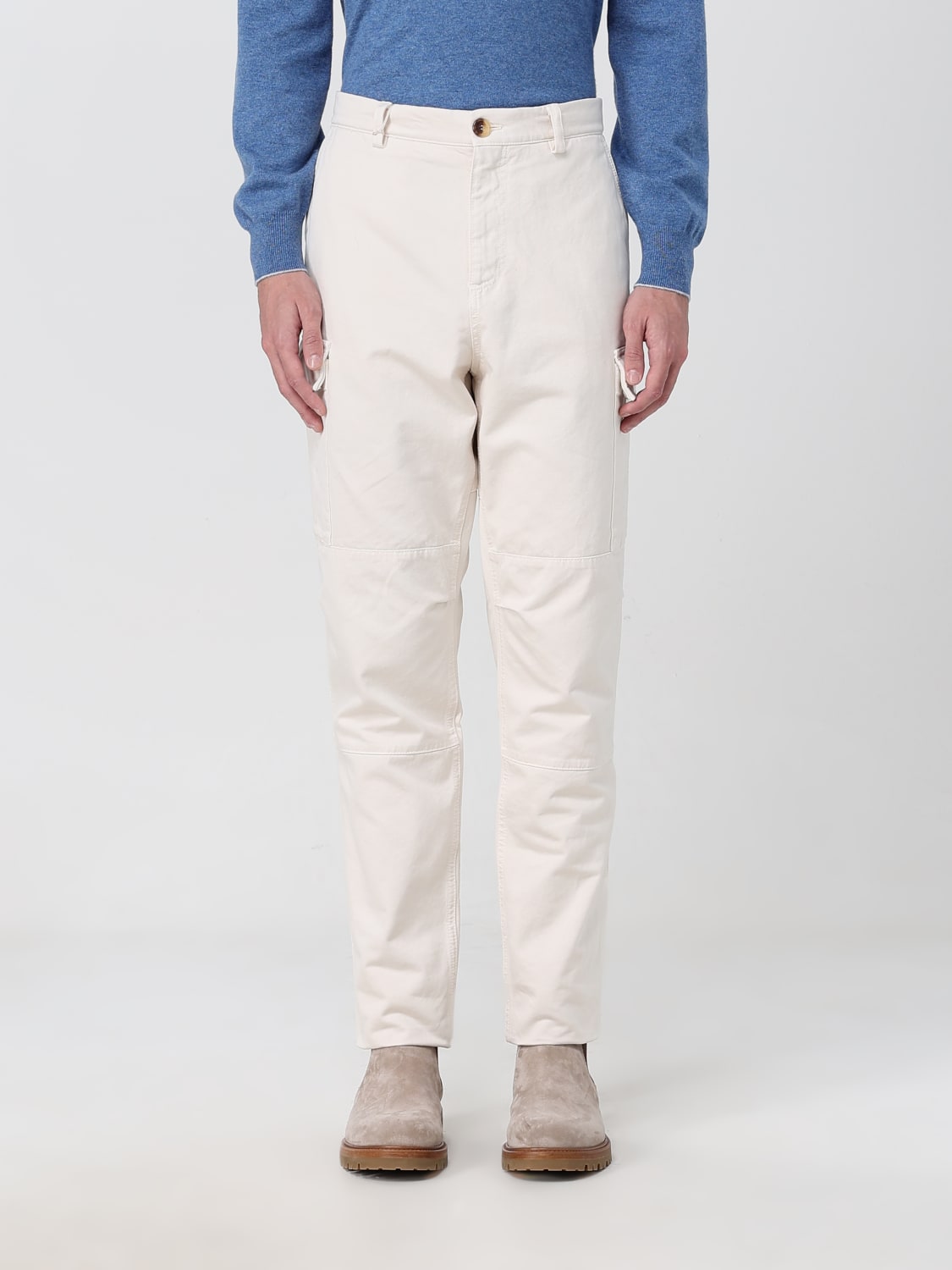 BRUNELLO CUCINELLI HOSE: Hose herren Brunello Cucinelli, Weiß - Img 1