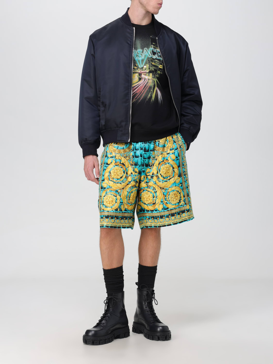 VERSACE JACKET: Versace jacket in nylon, Multicolor - Img 2