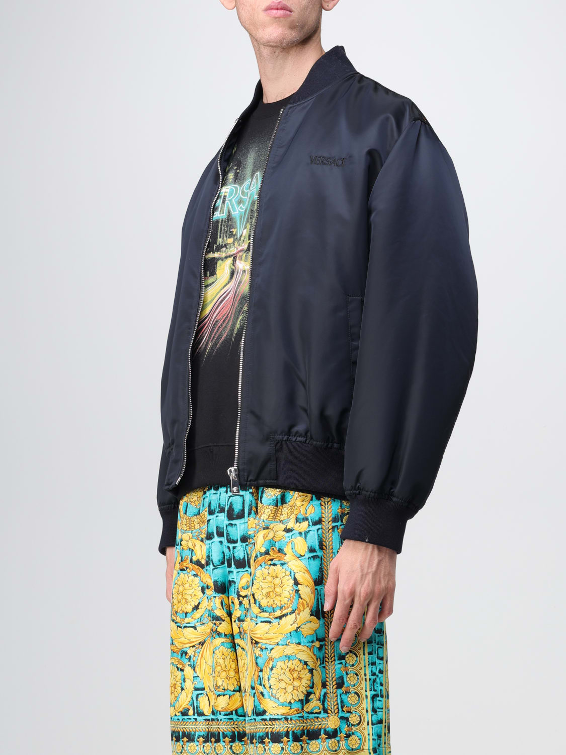 VERSACE JACKET: Versace jacket in nylon, Multicolor - Img 4