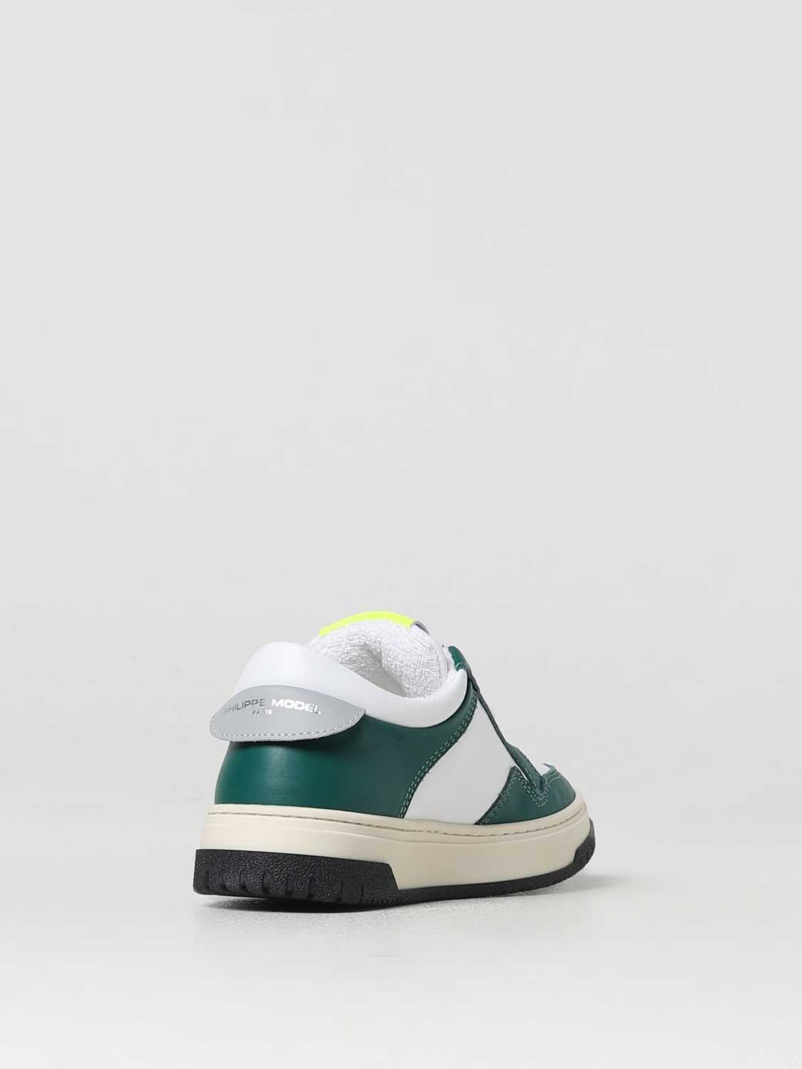 PHILIPPE MODEL JUNIOR SNEAKERS: Sneakers Philippe Model Junior in pelle, Verde - Img 3