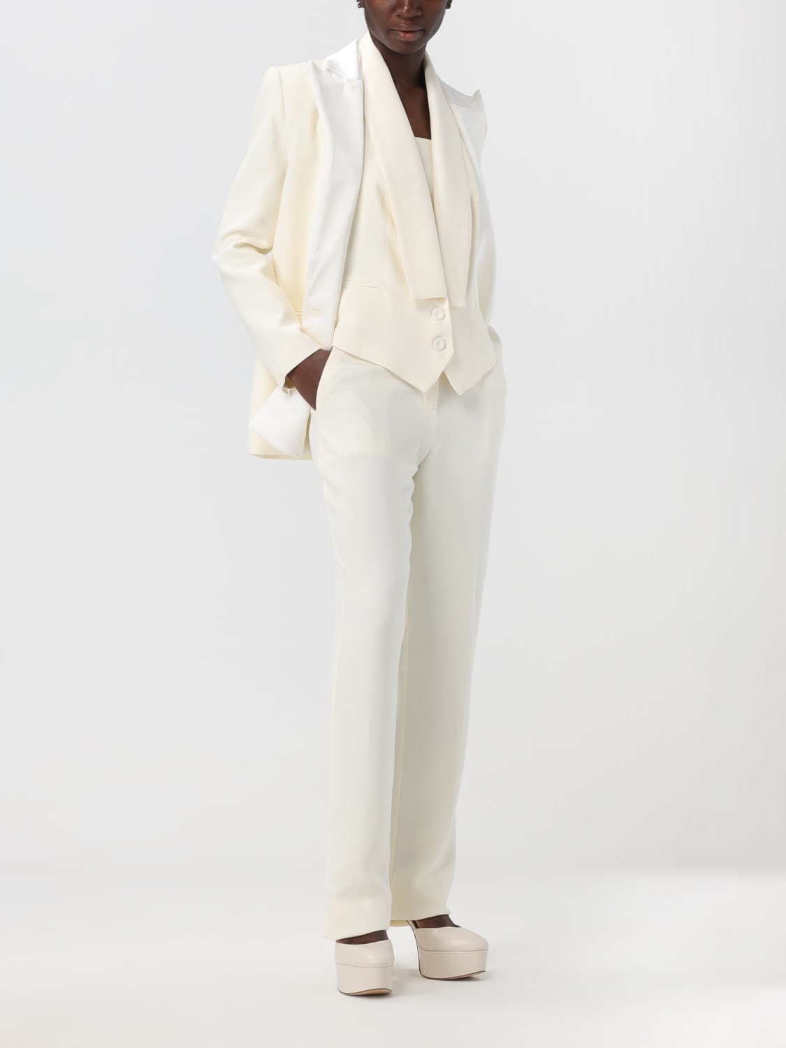 FEDERICA TOSI HOSE: Hose damen Federica Tosi, Weiß - Img 2