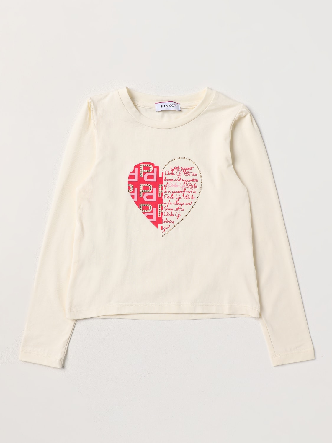 PINKO T-SHIRT: T-shirt kids Pinko Kids, Cream - Img 1