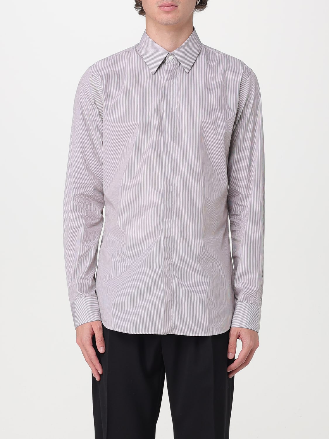 FENDI: shirt in cotton - Brown | Fendi shirt FS0585APQ3 online at GIGLIO.COM